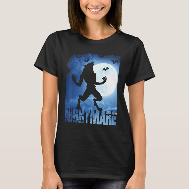 Camiseta Werewolf Lycanthrope Pesadillas Monstruos Horror H (Anverso)