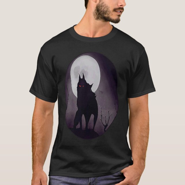 Camiseta Werewolf Moon Night Horror Full Moon Scary Women M (Anverso)