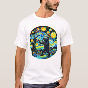 Camiseta Werewolf Starry Night Van Gogh - Divertid