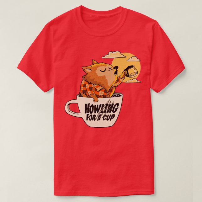 Camiseta werewolves necesita café (Diseño del anverso)