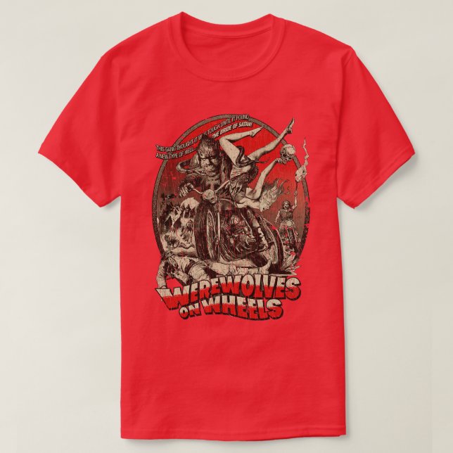Camiseta Werewolves on Wheels 1971 (Diseño del anverso)