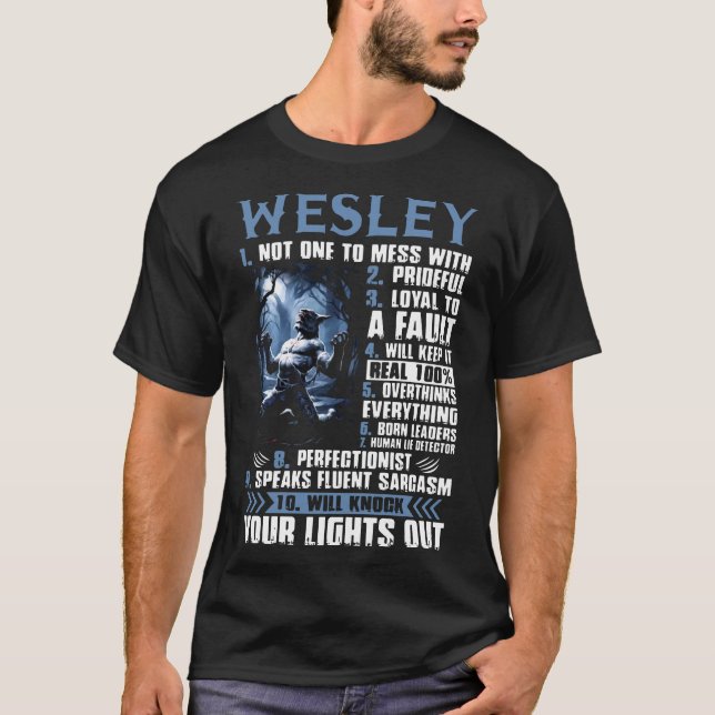 Camiseta wesley no uno a ensuciar con leal pridrful a un fa (Anverso)