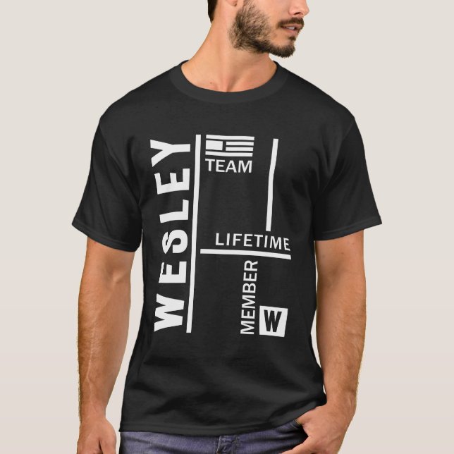 Camiseta Wesley Nombre personalizado Regalo de cumpleaños (Anverso)