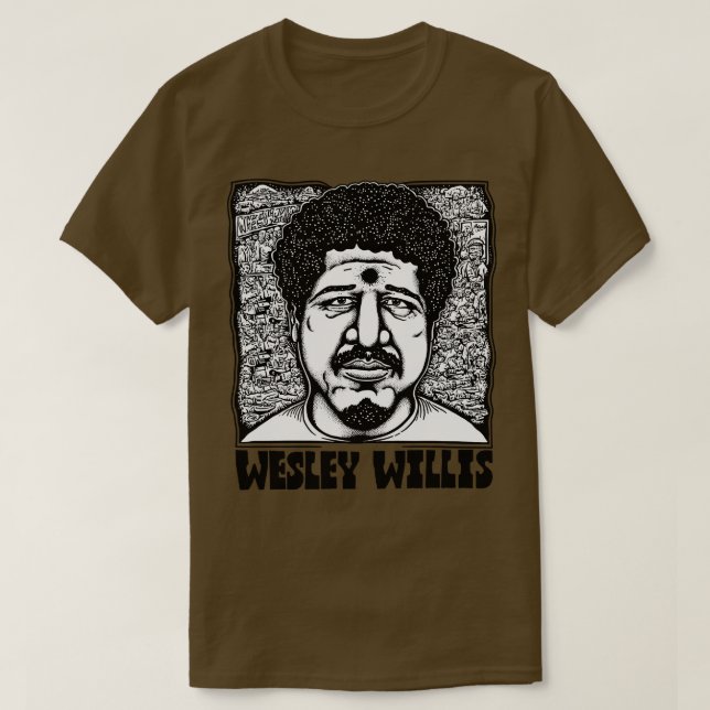 Camiseta Wesley Willis Diseño de estilo retro para fans (Diseño del anverso)