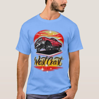 Camiseta West Coast red car low life funny funny retro