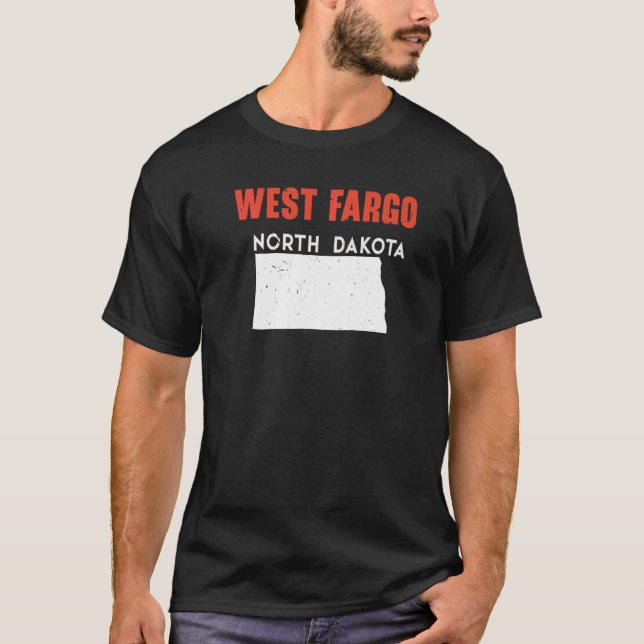 Camiseta West Fargo North Dakota USA State America Travel   (Anverso)