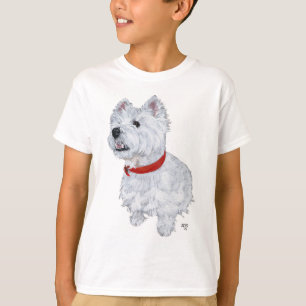 Camiseta West Highland White Terrier - Mirando hacia arriba
