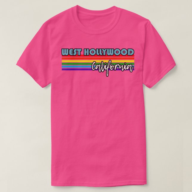 Camiseta West Hollywood California Orgullo West Hollywood L (Diseño del anverso)