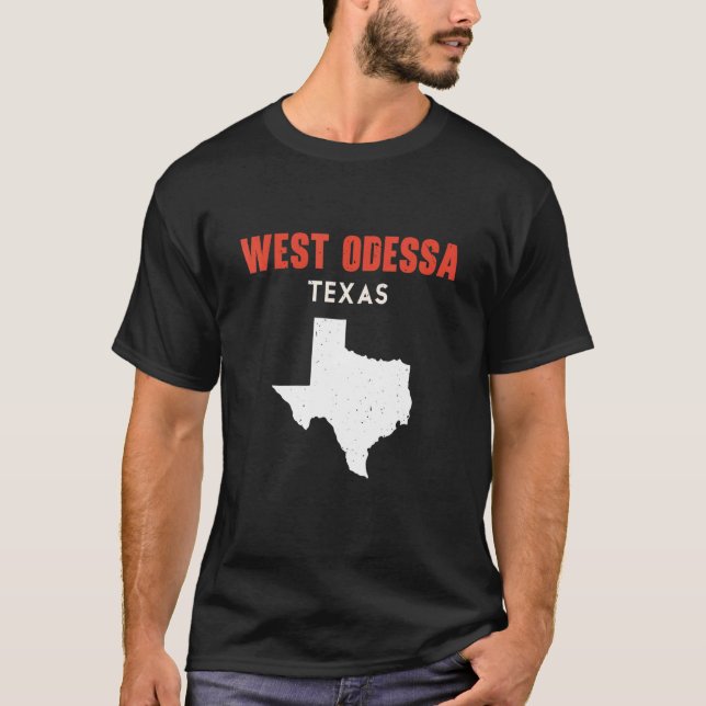 Camiseta West Odessa Texas Estados Unidos América Textos de (Anverso)
