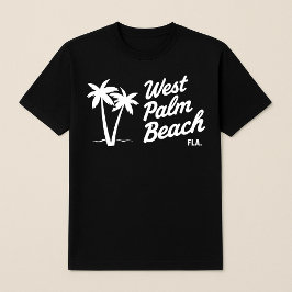 Camiseta West Palm Beach Florida Guión tropical Minimalista