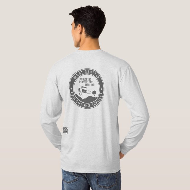Camiseta West Seattle Cropdusting Services (Reverso completo)