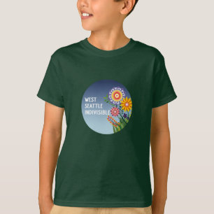 Camiseta West Seattle Indivisible Kids GreenFlower