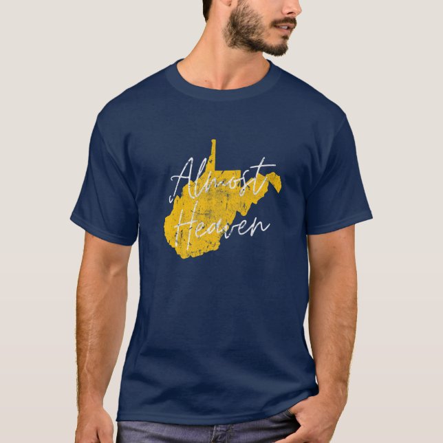 Camiseta West Virginia Casi Heaven WV Map State Home 304 (Anverso)