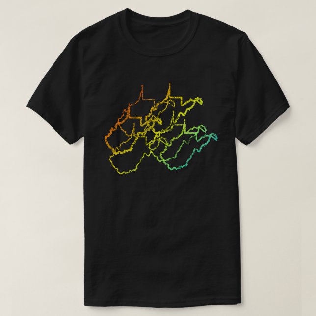 Camiseta west virginia chill blur (Diseño del anverso)