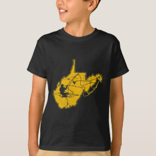 Camiseta West Virginia Mountain Gold Y Blue Fly Fishing F