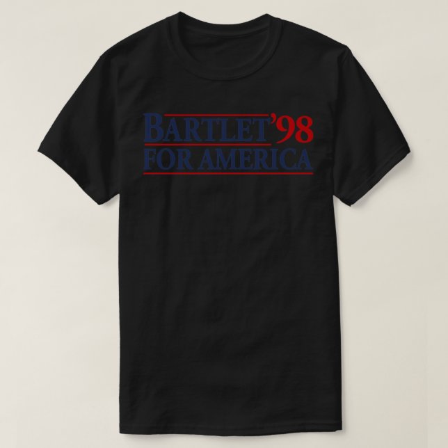 Camiseta West Wing Bartlet For America 1998 Lightweight Hoo (Diseño del anverso)