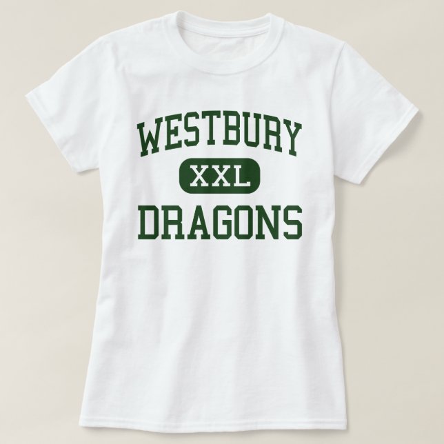 Camiseta Westbury - dragones - alto - Westbury Nueva York (Diseño del anverso)