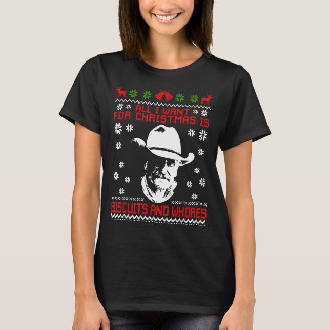 Camiseta Western Biscuits And S Christmas Quote  (Anverso)