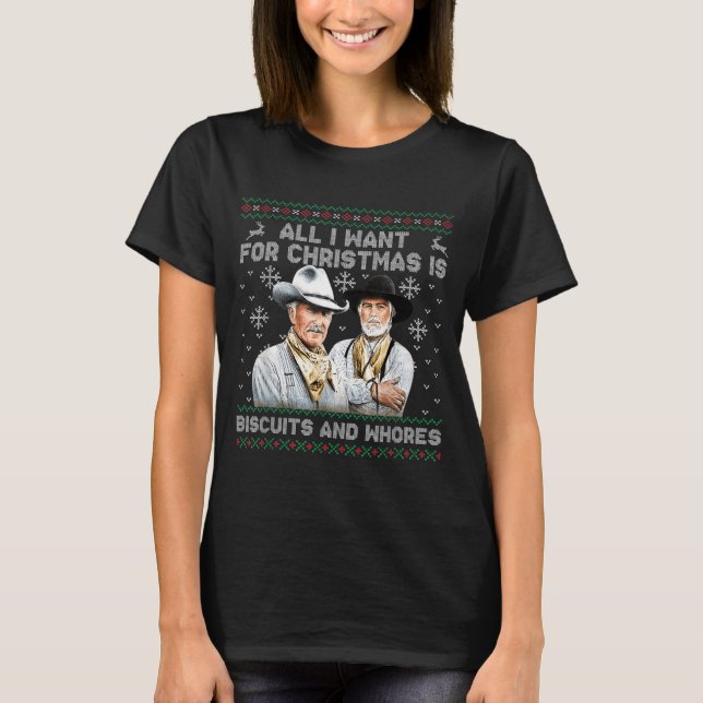 Camiseta Western Biscuits And S Christmas Quote  (Anverso)