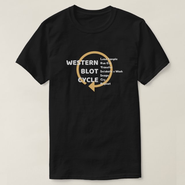 Camiseta Western Blot Cycle Funny Lab (Diseño del anverso)