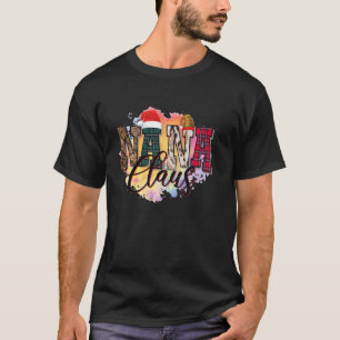 Camiseta Western Christmas Serape Cowhide Leopard Santa Nan