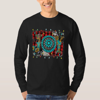 Camiseta Western Country Christmas Joy Buffalo Turquoise Co