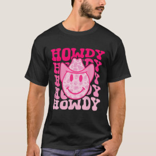 Camiseta Western Country Cow Howdy Leopard Smile Face Cowgi