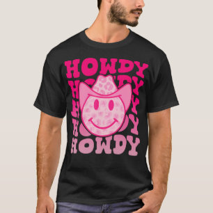 Camiseta Western Country Cow Howdy Leopard Smile Face Cowgi