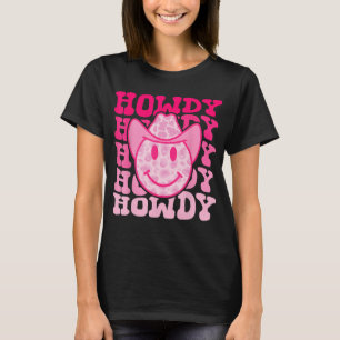 Camiseta Western Country Cow Howdy Leopard Smile Face Cowgi