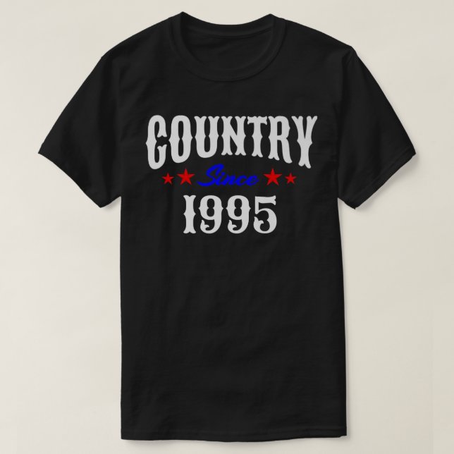 Camiseta Western Country Music 27 Year Old Born in 1995 27t (Diseño del anverso)