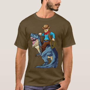 Camiseta Western Cowboy Riding T Rex Dinosaur Wild West Din