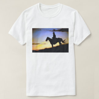 Camiseta Western Cowboy Sunset Silhouette