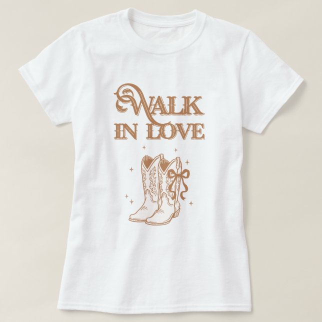 Camiseta Western Cowgirl Boots walk in faith (Diseño del anverso)