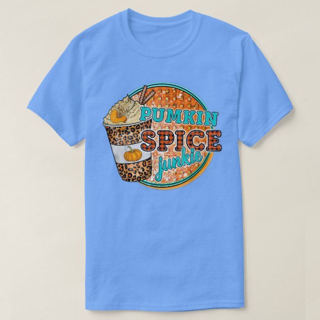 Camiseta Western Leopard Pumpkin Spice Junkie Fall Vibes Th (Diseño del anverso)