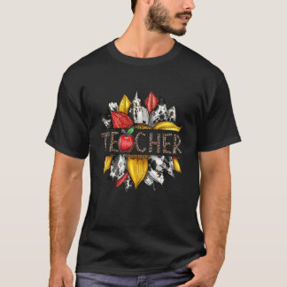Camiseta Western Leopard Sunflower Teacher Back To School