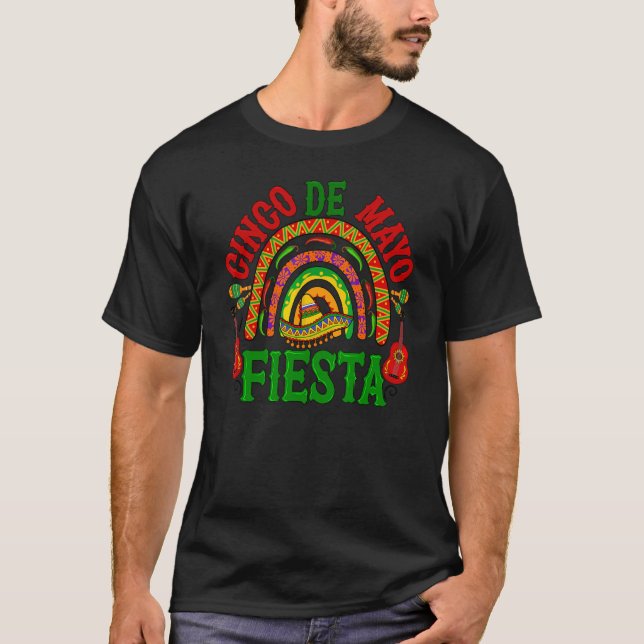 Camiseta Western Rainbow Cinco De Mayo Fiesta Mexican Hat G (Anverso)