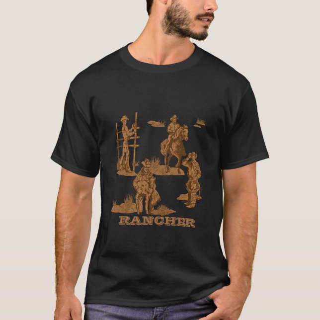 Camiseta Western Rancher Cowboys Ranch Work Chores (Anverso)