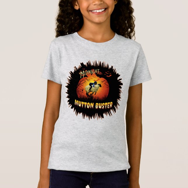 Camiseta Western Rodeo Midnight Mutton Buster Halloween (Anverso)