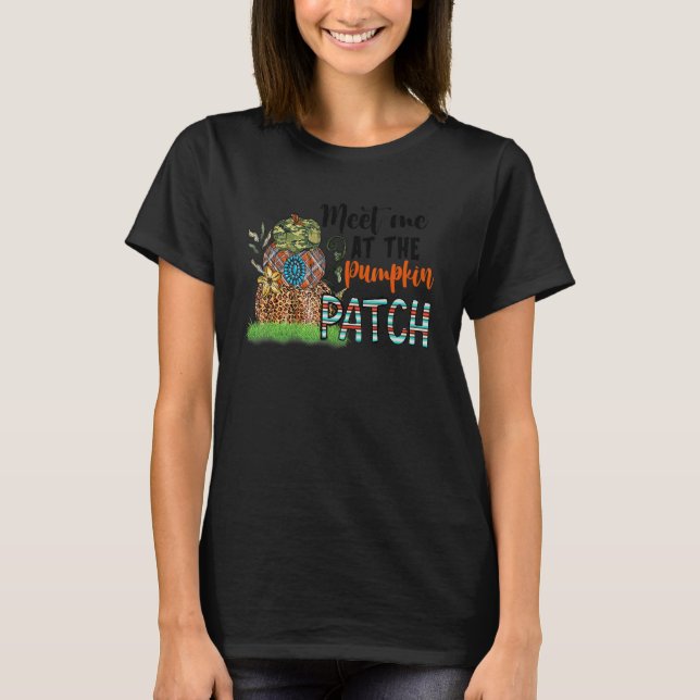 Camiseta Western Turquoise Meet me at the pumpkin patch Fal (Anverso)