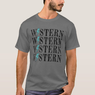 Camiseta Western Western Western Western Lighting Bolt Co