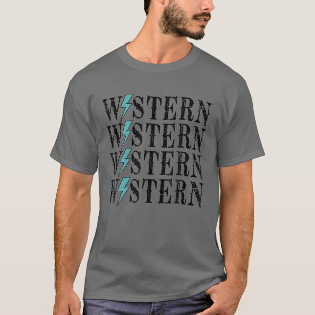 Camiseta Western Western Western Western Lighting Bolt Co (Anverso)