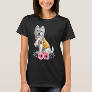 Camiseta Westie amo a mamá tatuaje perro divertido día de l