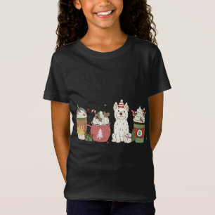 Camiseta Westie Coffee Latte Navidades de Invierno Perro Fi