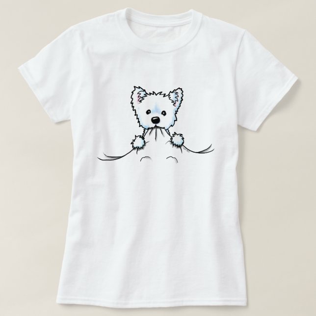 Camiseta Westie Cute Aggression KiniArt (Diseño del anverso)