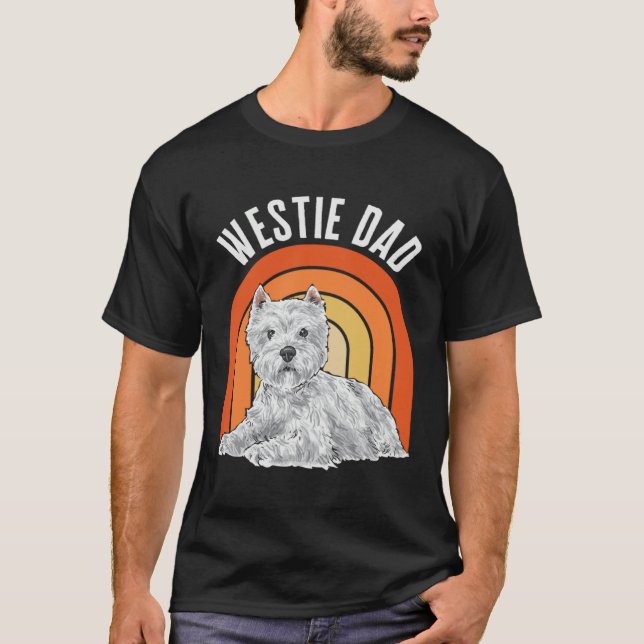 Camiseta Westie Dad Dog Dad West Highland White Terrier (Anverso)