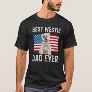 Camiseta Westie Dad Estados Unidos Dueño de la Bandera Amer