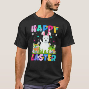 Camiseta Westie Dog Happy Easter Bunny Westie Easter Sunday