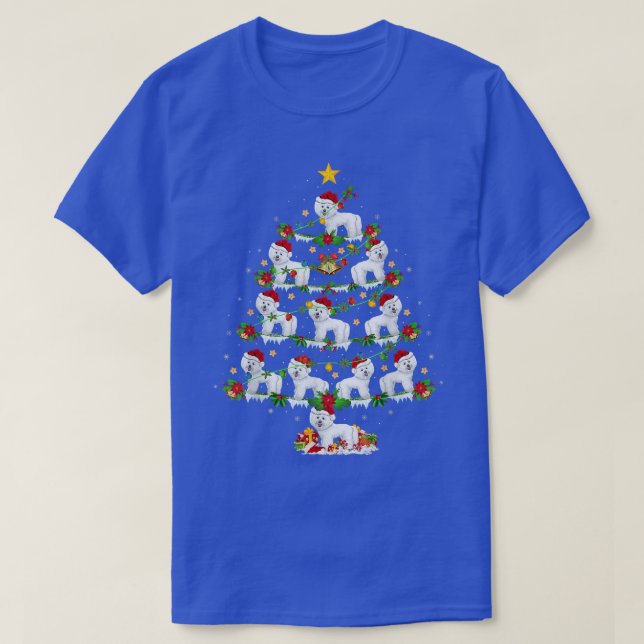 Camiseta Westie Dog Lover Xmas enciende el árbol de navidad (Diseño del anverso)