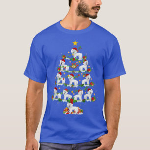 Camiseta Westie Dog Lover Xmas enciende el árbol de navidad