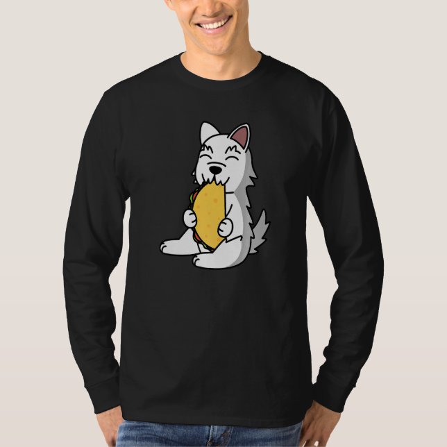 Camiseta Westie Eating A Taco Dog   (Anverso)